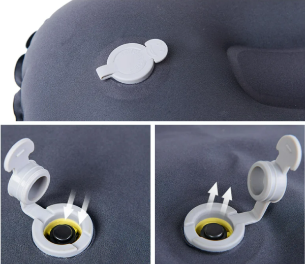 Подушка туристическая надувная Naturehike 42x32x11см, голубая