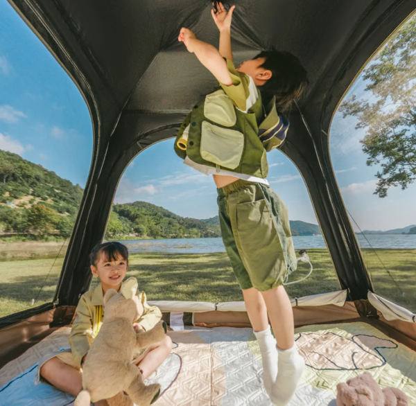 Палатка Naturehike Ango 4-местная, быстросборная, коричневая