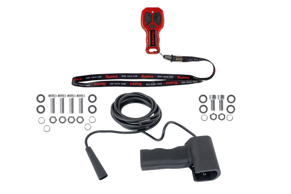 Лебёдка электрическая 12V Runva 9500 lbs 4350 кг влагозащищенная, стальной трос (228:1)