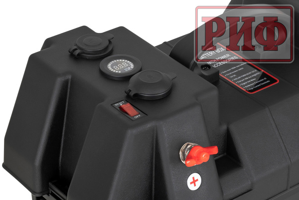 Бокс аккумуляторный 2xUSB, 1x12В, вольтметр с индикацией 424х251х306