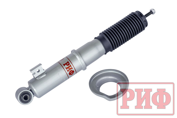 Амортизатор усиленный РИФ передний газовый Mitsubishi L200 2005+, Pajero Sport II, III 2009+ штатный и лифт 0-40 мм