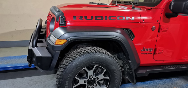 Бампер РИФ силовой передний Jeep Wrangler JL 2018+ под штат. фары, с цент. защ. дуг., низ. пер.крыл.