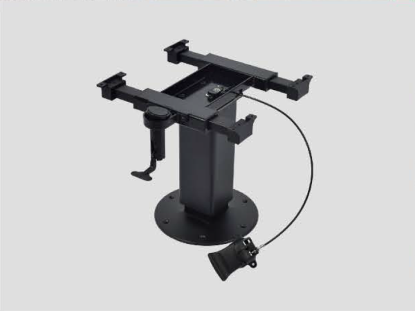 Нога телескопическая для стола в автодом, черная, 1 сторона регулировки