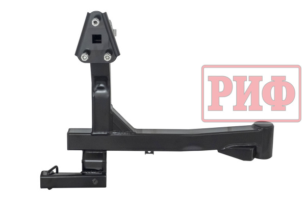 Бампер РИФ силовой задний Renault Duster 2021+ c квадратом под фаркоп, калиткой и подсветкой номера