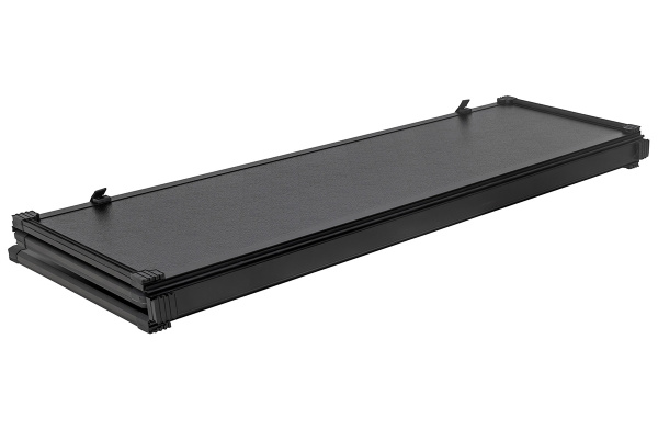 Крышка кузова РИФ для Sollers ST6 / JAC T6, трёхсекционная 1590х1600 мм, алюминиевая, черная