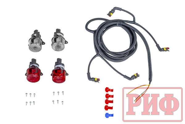 Бампер РИФ силовой задний Toyota Land Cruiser 78 2007+ с квадратом под фаркоп и фонарями