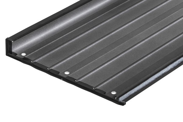 Крышка кузова РИФ для Sollers ST6, роллета раздвижная 1538х1606 мм, алюминиевая, черная