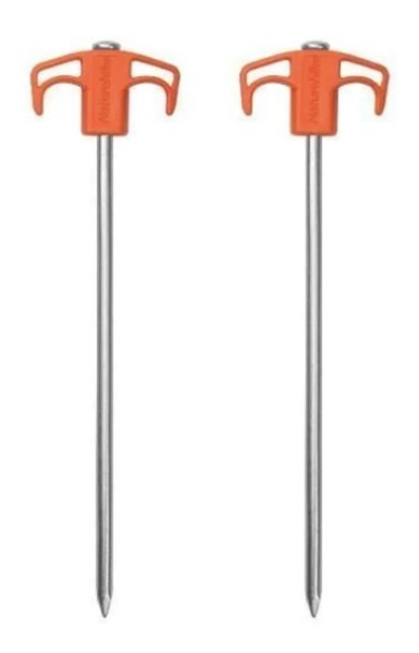 Колышки для палатки Naturehike оцинкованная сталь (2 шт.) 25 см, оранжевые