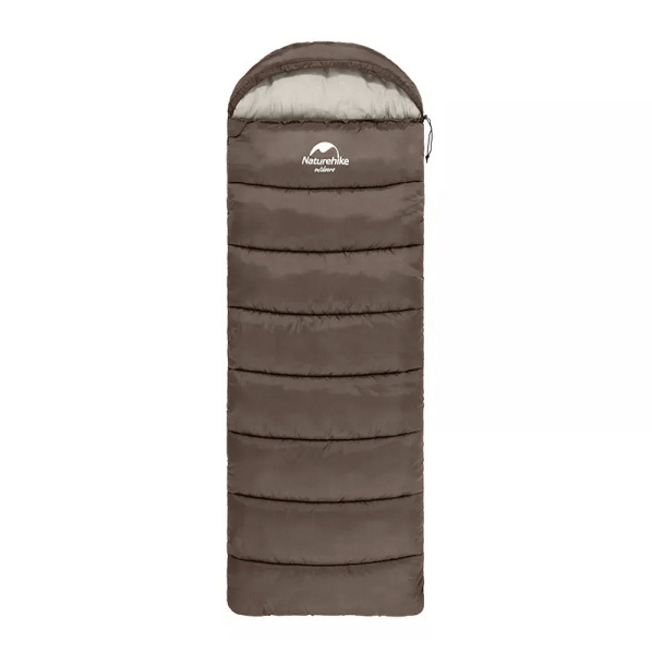 Мешок спальный Naturehike U250S, (190х30)х75 см, (правый) (ТК: 0°C), коричневый