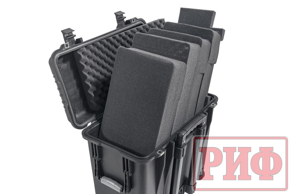Кейс защитный ударопрочный РИФ 500х305х457 мм на колесах с телескопической ручкой Кейс защитный ударопрочный РИФ 500х305х457 мм на колесах с телескопической ручкой