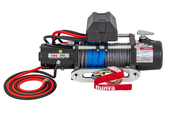 Лебёдка автомобильная электрическая 12V Magnum 9000 lbs 4200 кг (синтетический трос)
