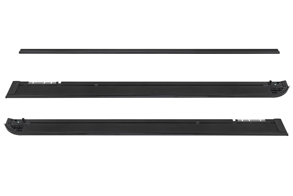 Крышка кузова РИФ для JAC T8, роллета раздвижная 1538х1606 мм, алюминиевая, черная