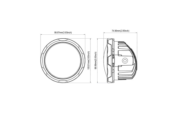 Фары комбинированного света AURORA 102 мм 60W LED