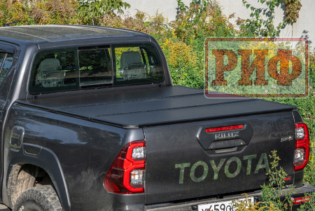 Крышка кузова РИФ для Toyota Hilux 2015+ трёхсекционная