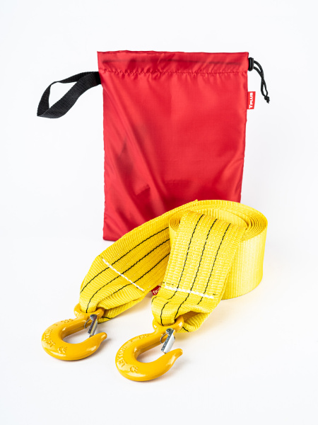 Трос буксировочный 8 т 4.5 м Крюк/Крюк+сумка, Tplus