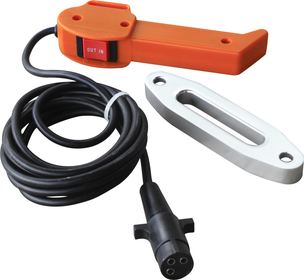 Лебёдка электрическая 12V Runva 4500 lbs 2040 кг (синтетический трос)