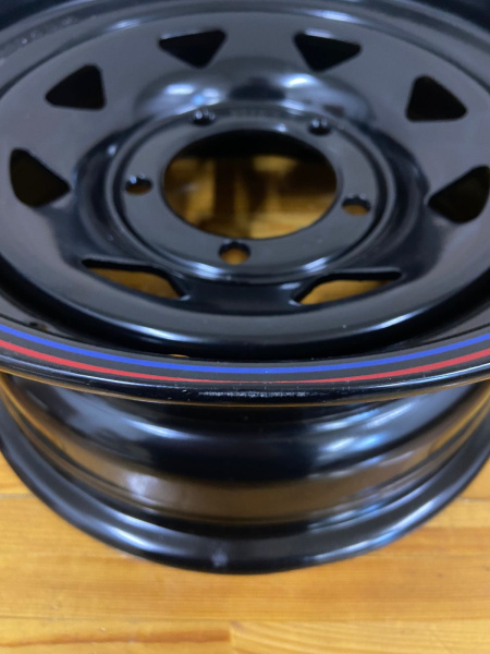 Диск усиленный УАЗ стальной черный 5x139,7 7xR15 d110 ET+10 (треуг. мелкий) (уценка)