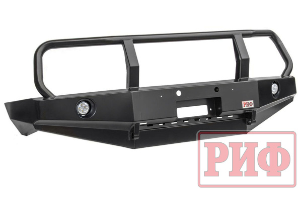 Бампер РИФ силовой передний Toyota Land Cruiser 105 с доп. фарами и защитной дугой
