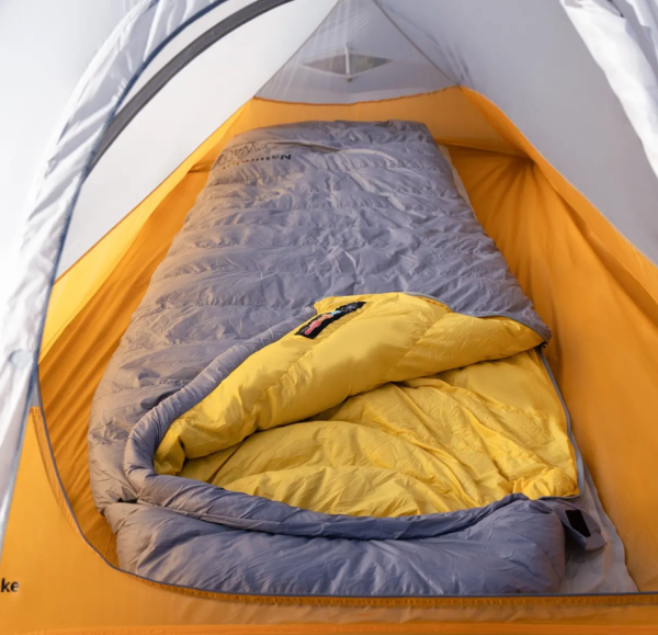 Мешок спальный Naturehike Ultralight CW400 M, 210х75 см, (правый) (ТК: +5C), серый