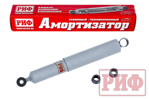 Амортизатор усиленный РИФ задний газовый Mitsubishi L200 1996-2005, передний/задний УАЗ Буханка лифт 50 мм