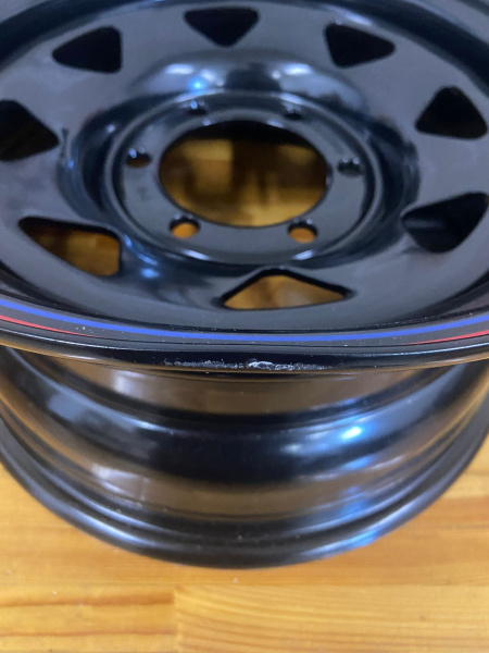 Диск усиленный стальной черный 6x139,7 8xR16 ET0 (треугольник мелкий)